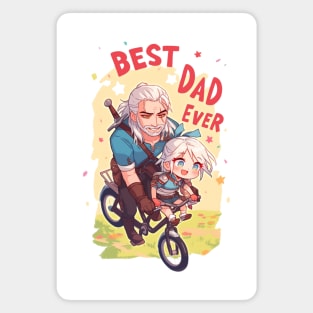 Best Dad Ever - Bike Ride - Witcher Magnet